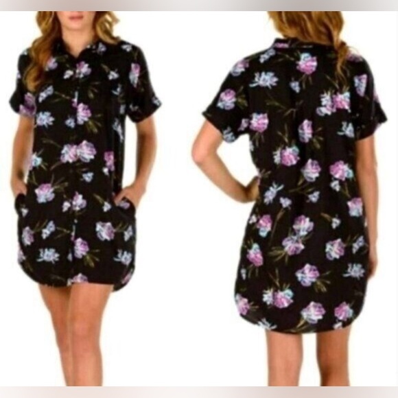 Vans Dresses & Skirts - Floral Black Dress